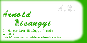 arnold misangyi business card