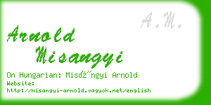 arnold misangyi business card